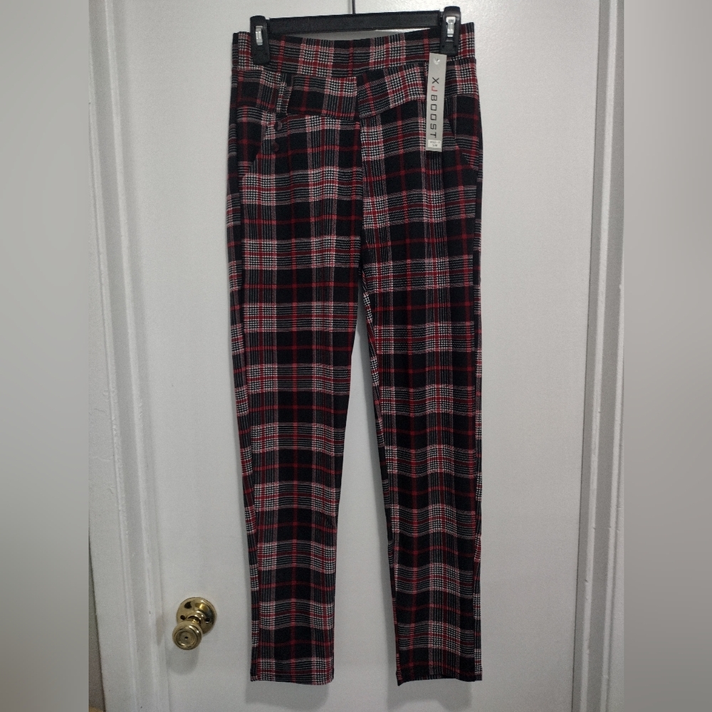NWT XJBOOST Plaid Pattern Pants Size S/M